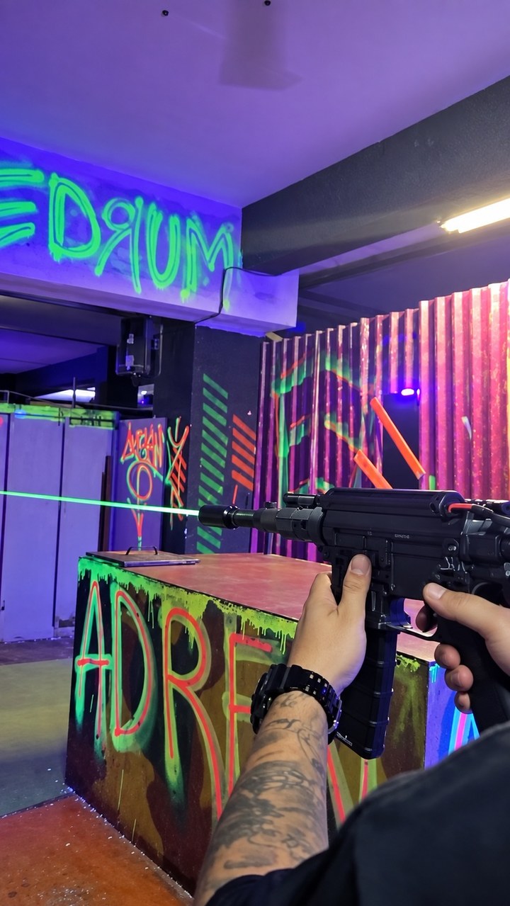 3D-printed SpeedQB body fitted to a custom airsoft build
