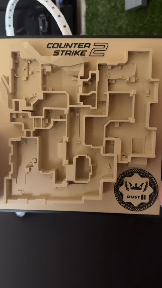 3D-printed Counter-Strike 2 Dust 2 map model